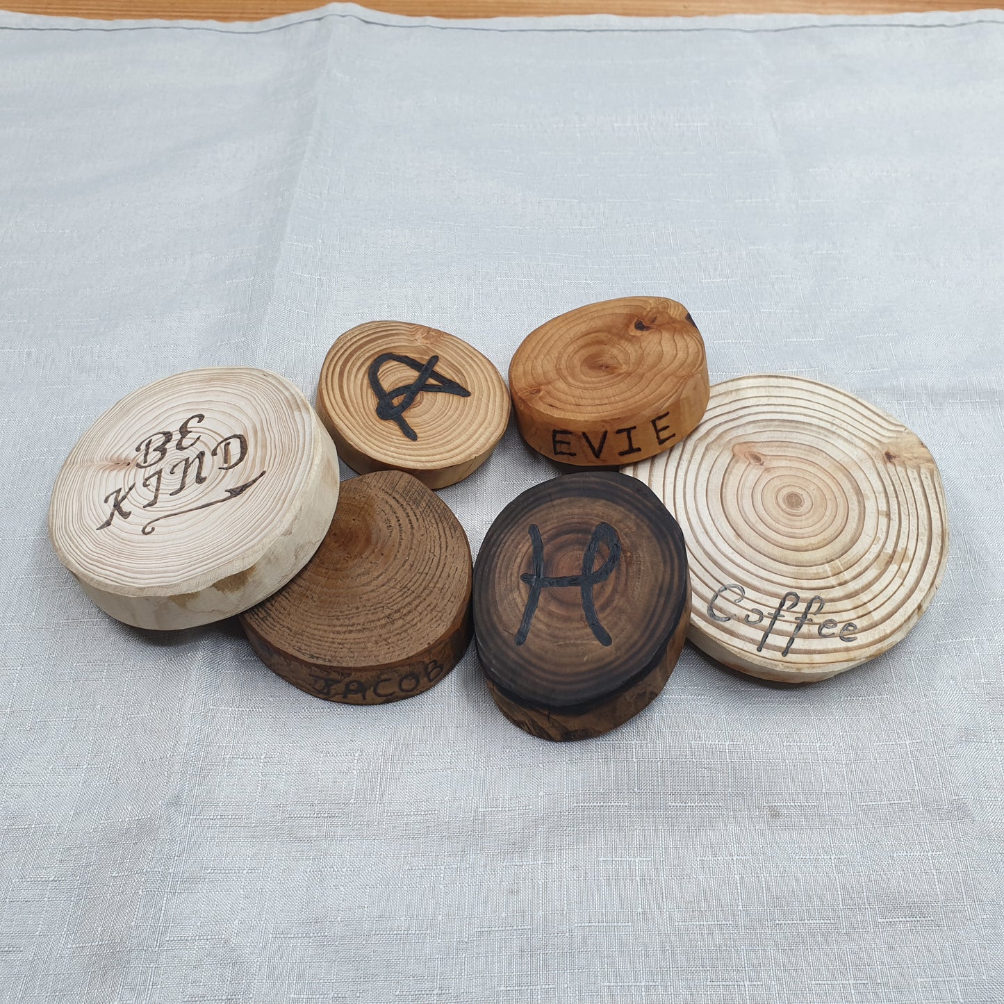 Engraved Log Ring Coaster