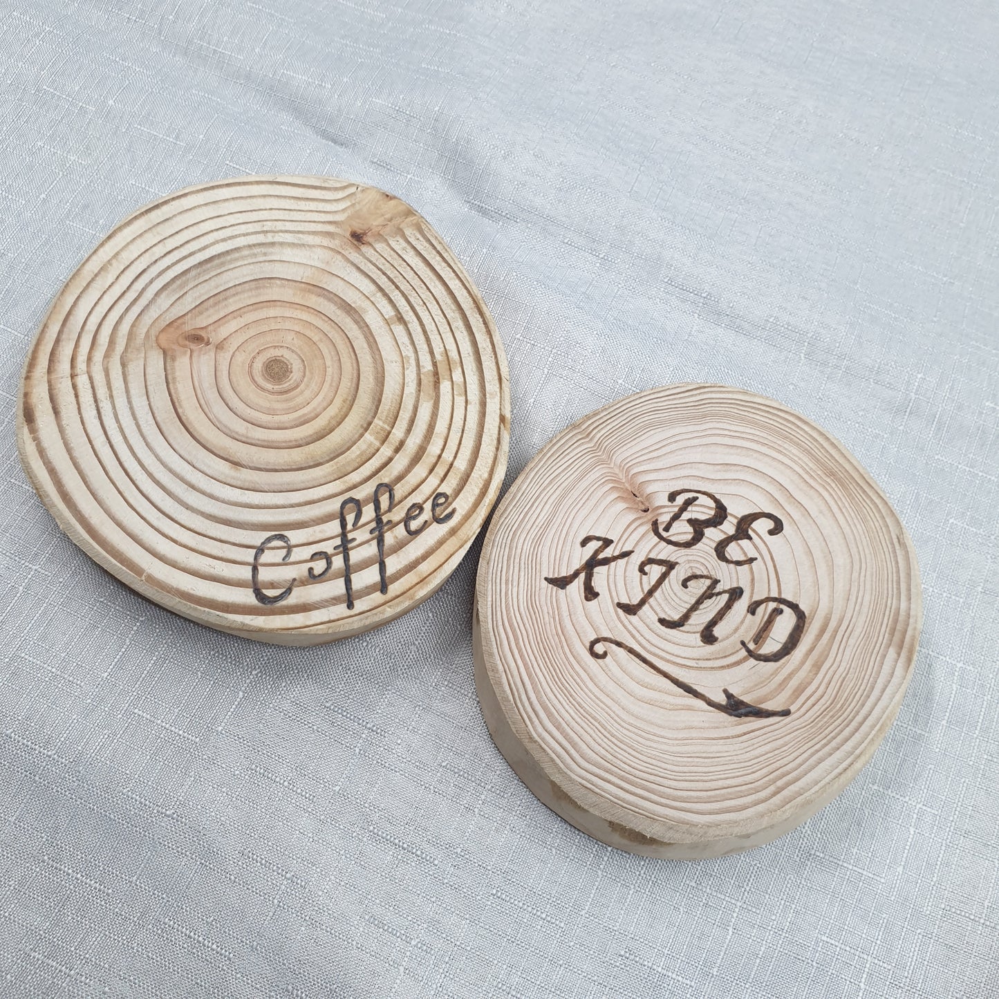 Engraved Log Ring Coaster