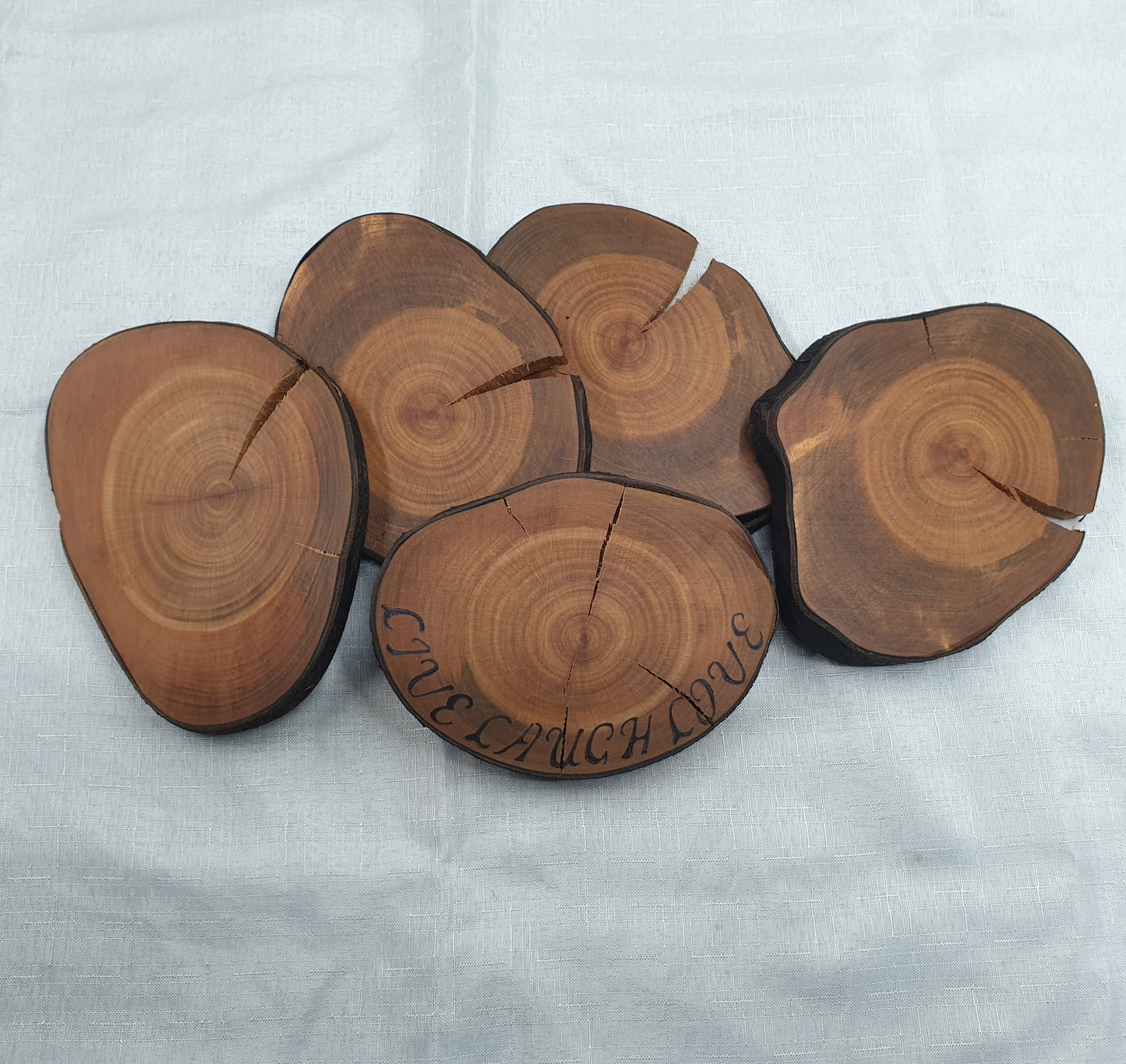 Wild Cherry Log Slices/Wooden Coasters