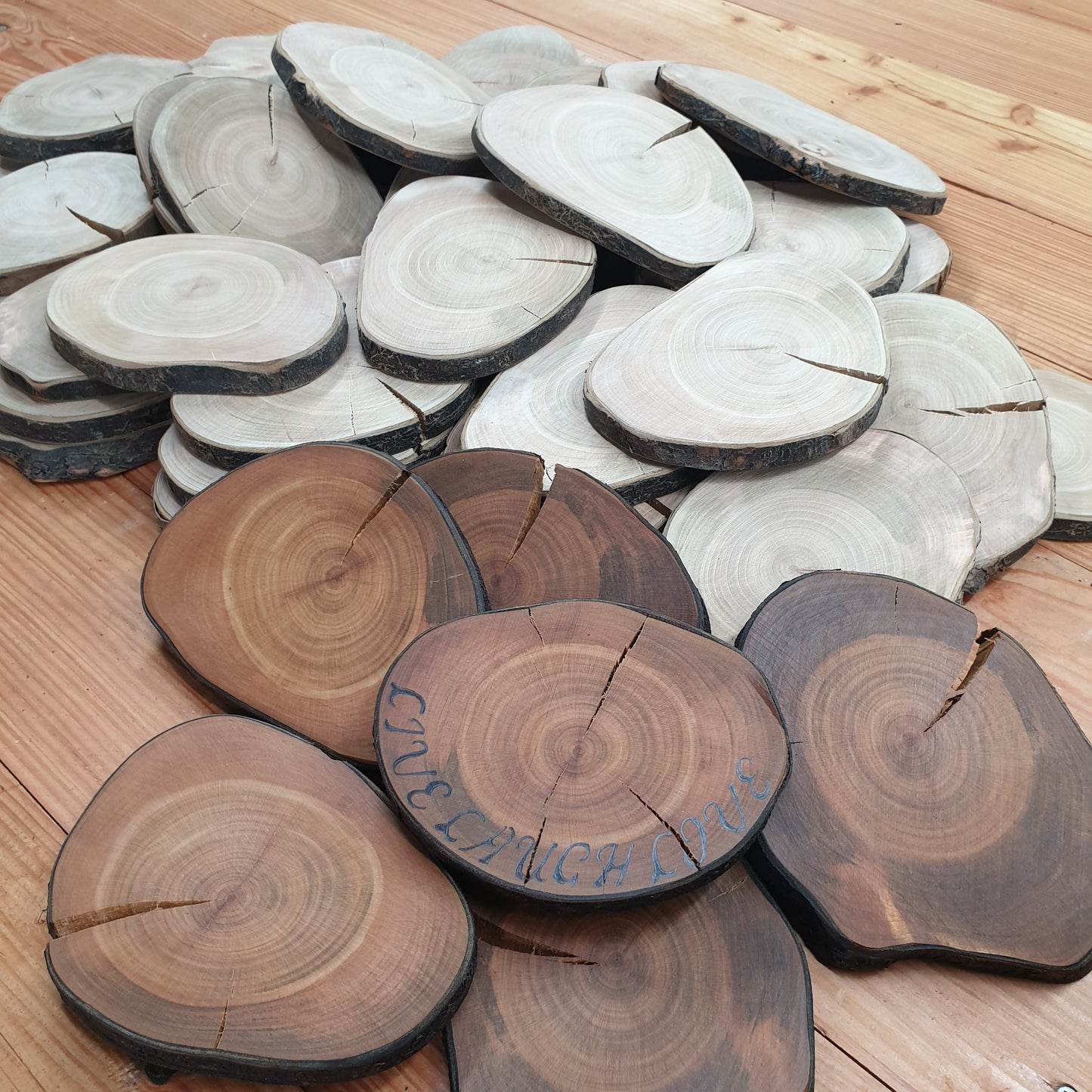 Wild Cherry Log Slices/Wooden Coasters