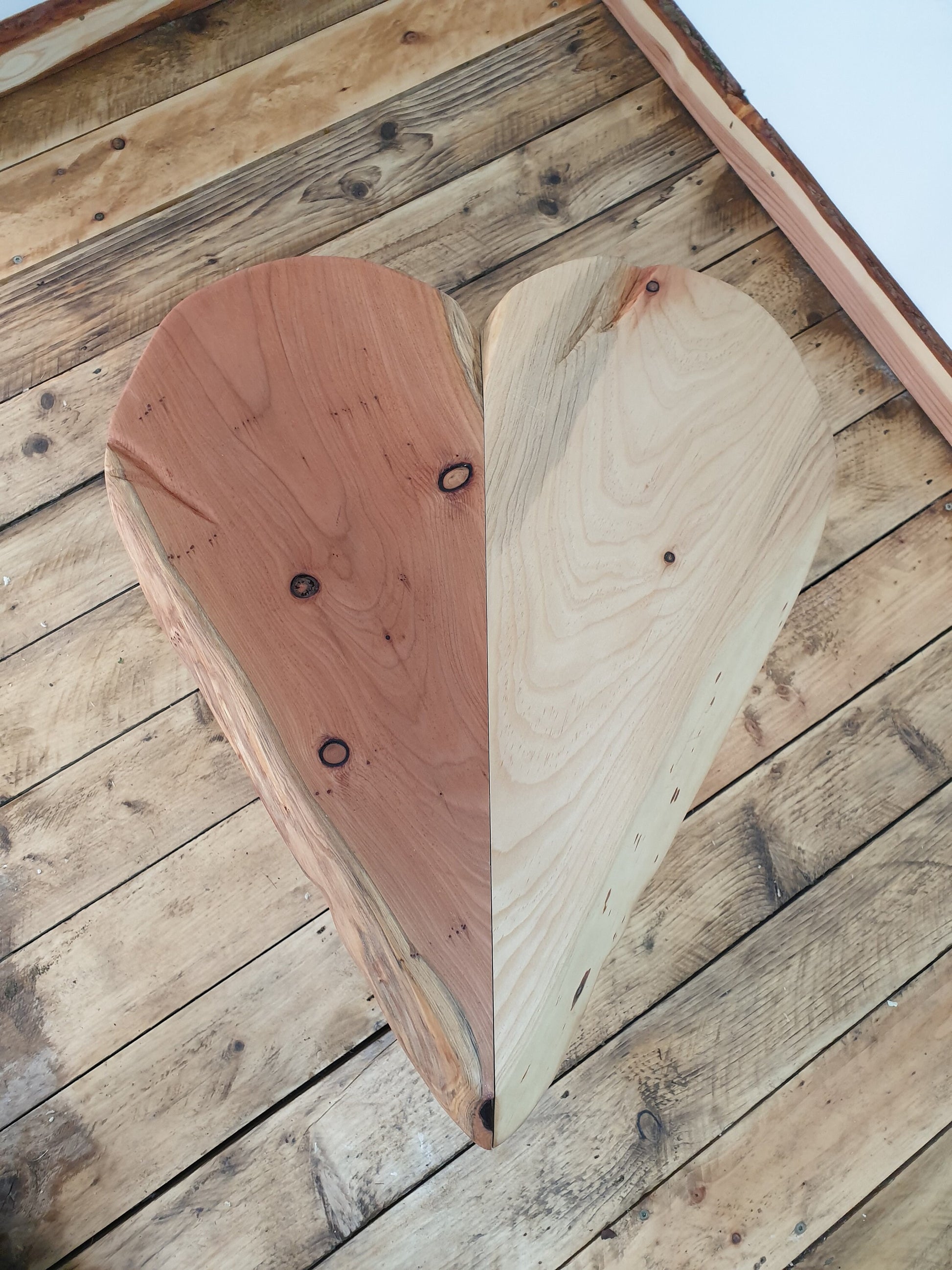 A photo looking down from above of just the table showing its colour and characteristics.