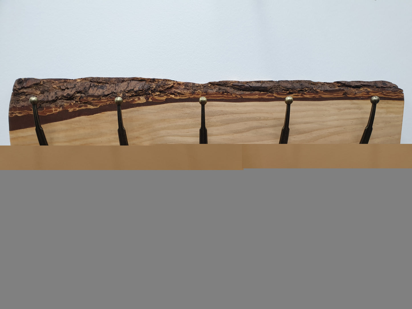 Rustic Coat Rack - Unique Live Edge Wood Coat Hanger and Hat Rack