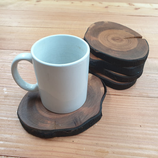 Wild Cherry Log Slices/Wooden Coasters