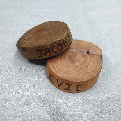 Engraved Log Ring Coaster
