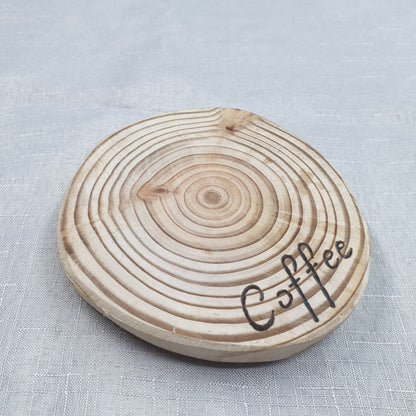 Engraved Log Ring Coaster