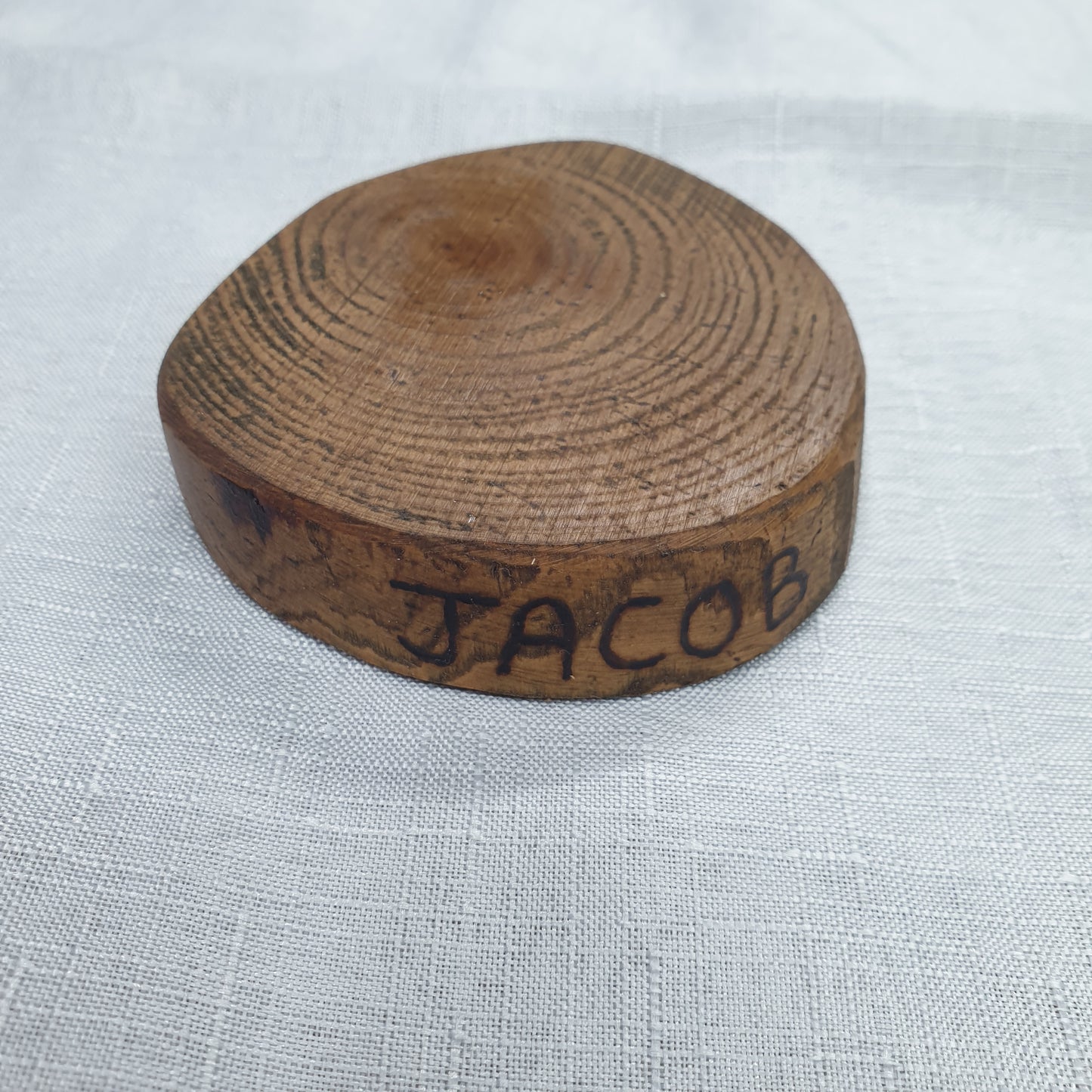 Engraved Log Ring Coaster