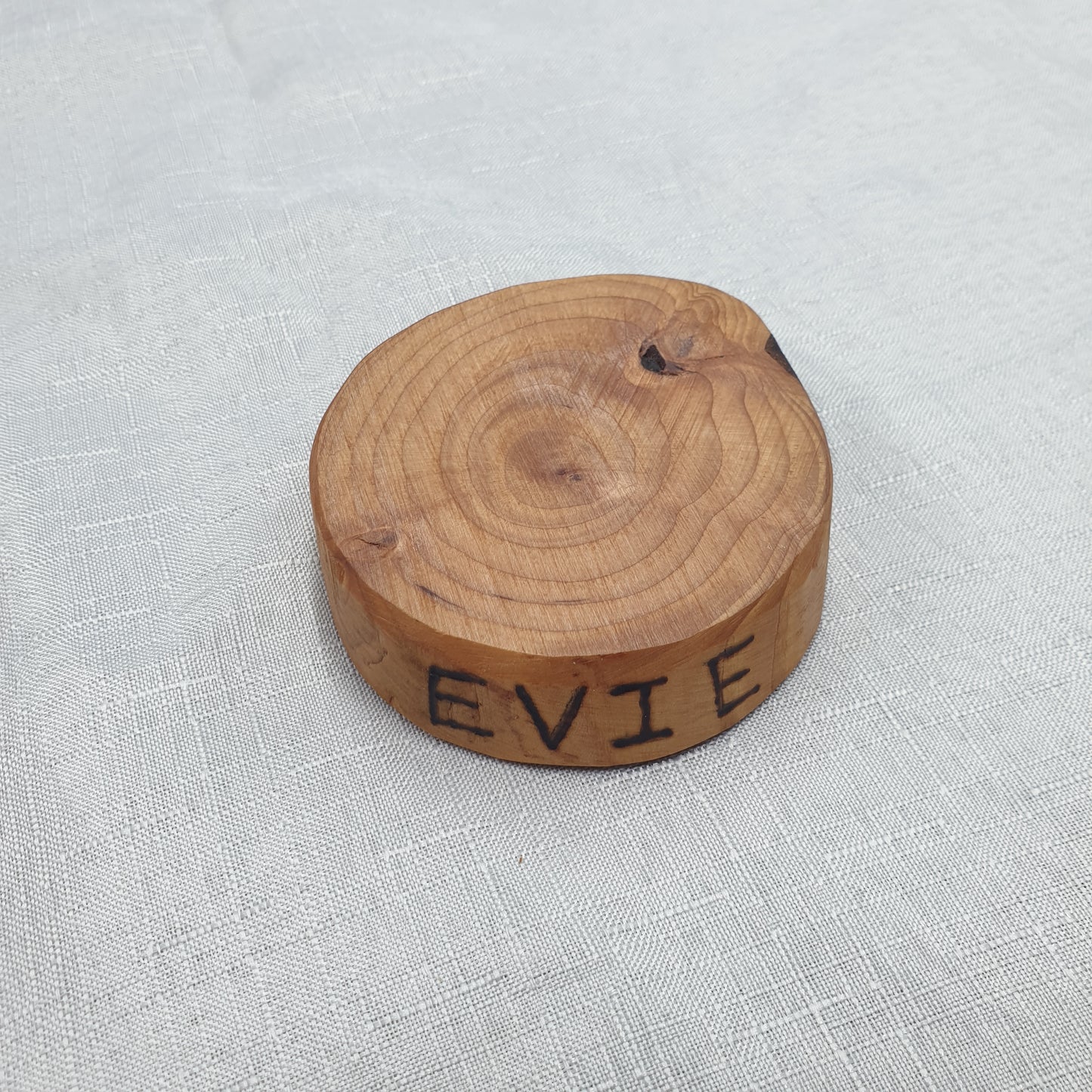 Engraved Log Ring Coaster