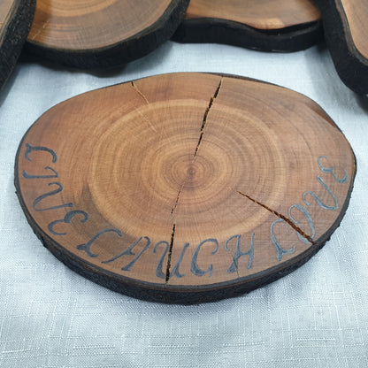 Wild Cherry Log Slices/Wooden Coasters