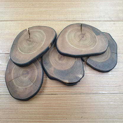 Wild Cherry Log Slices/Wooden Coasters