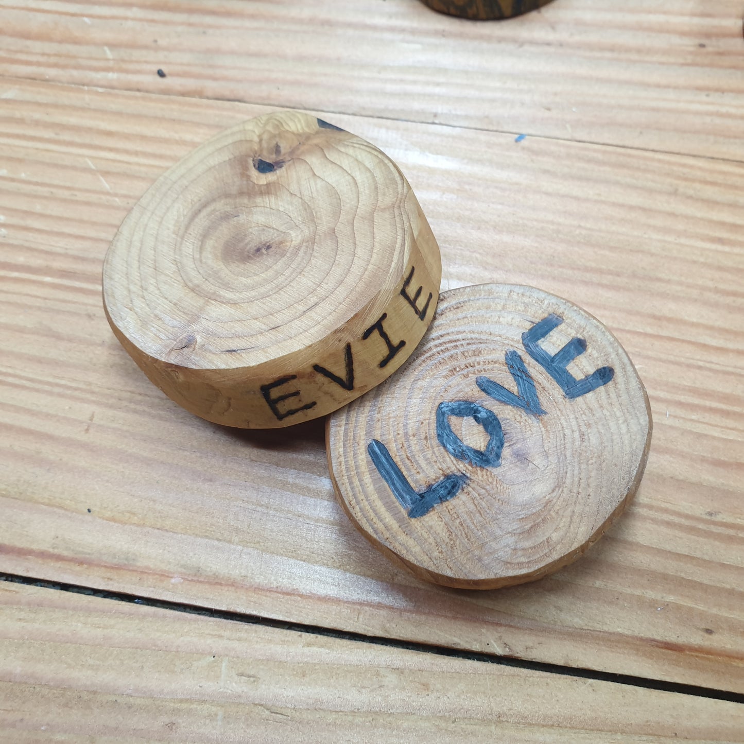 Engraved Log Ring Coaster