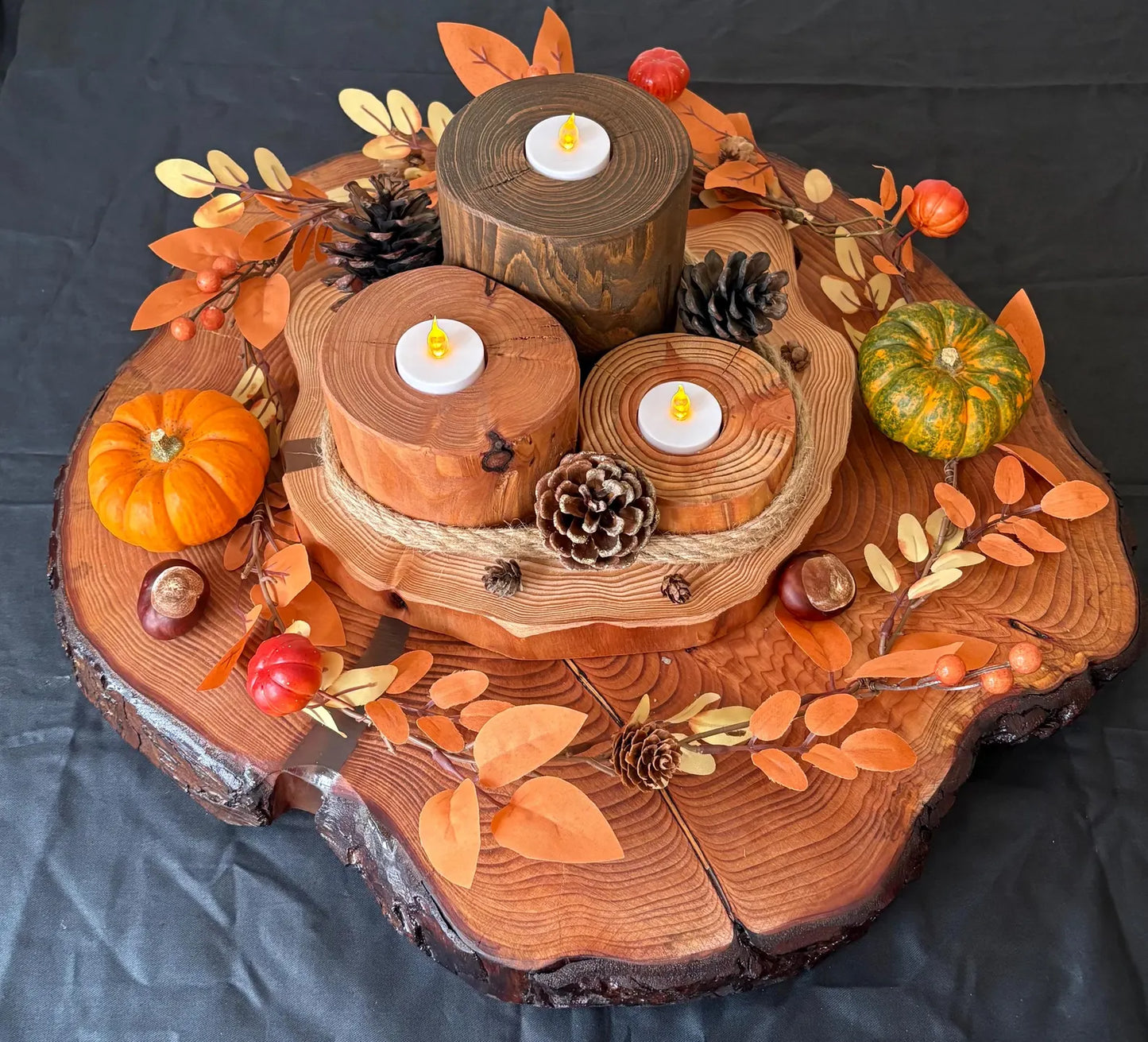 Rustic Wooden Placemats/Table Centrepieces