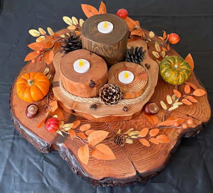 Rustic Wooden Placemats/Table Centrepieces